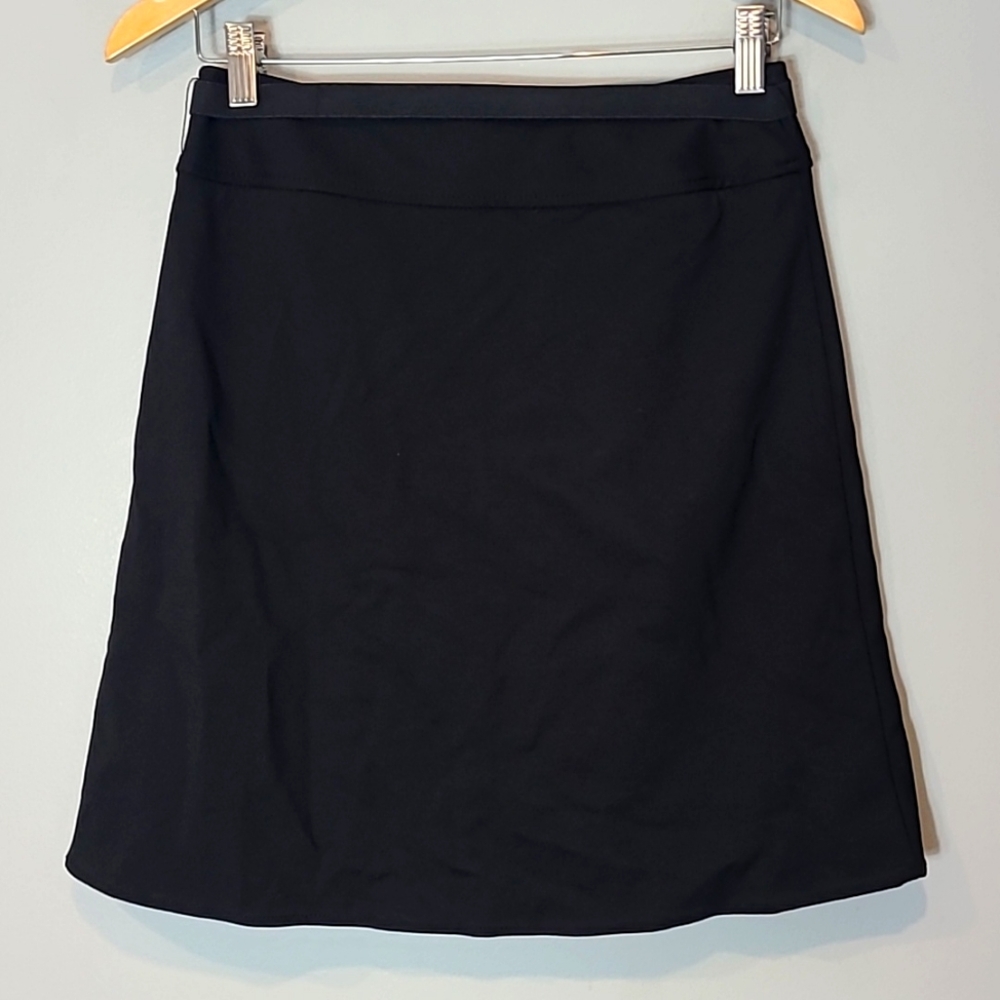 White House Black Market Ruffle Ponte Skirt 2 New Comfy Stretchy - Picture 4 of 7
